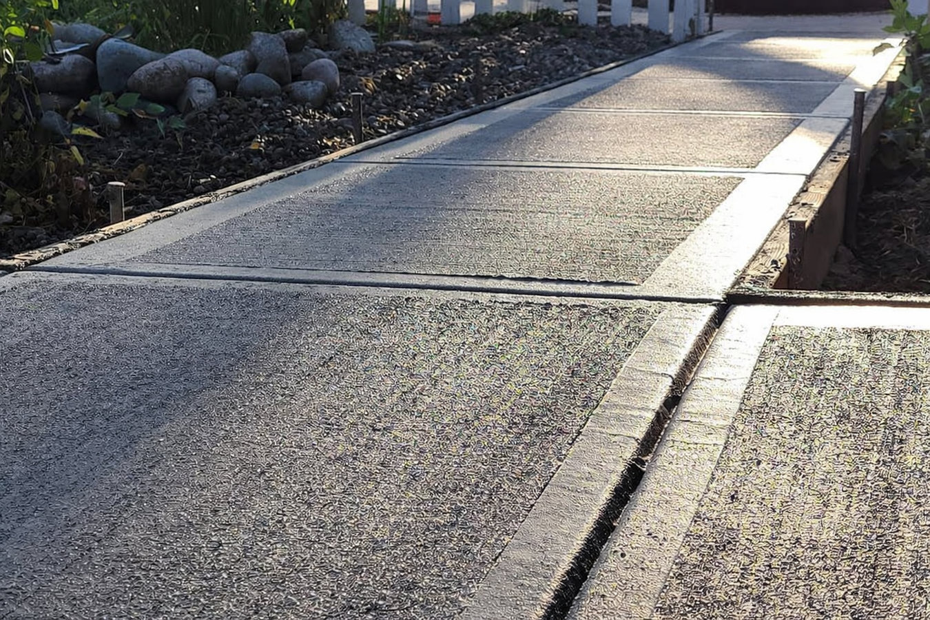 Concrete sidewalk building in Claremont, CA